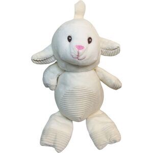 KELLYTOY  2018 10'' Baby Lamb Sheep Cream and Ivory Soft Rattle Baby Lovey